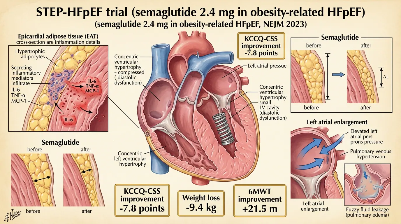 Cardiovascular pathophysiology & GLP-1 effects. Illustration showing Mechanisms of plaque stabilisation, endothelial function, and inflammation.