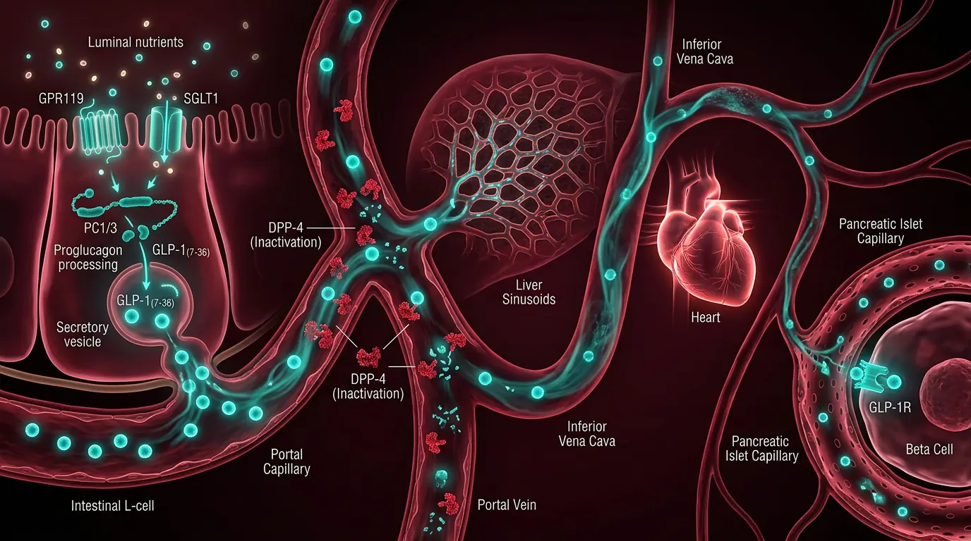 Vascular biology & cardiometabolic therapy. Illustration showing Systemic vascular effects of GLP-1 receptor activation.