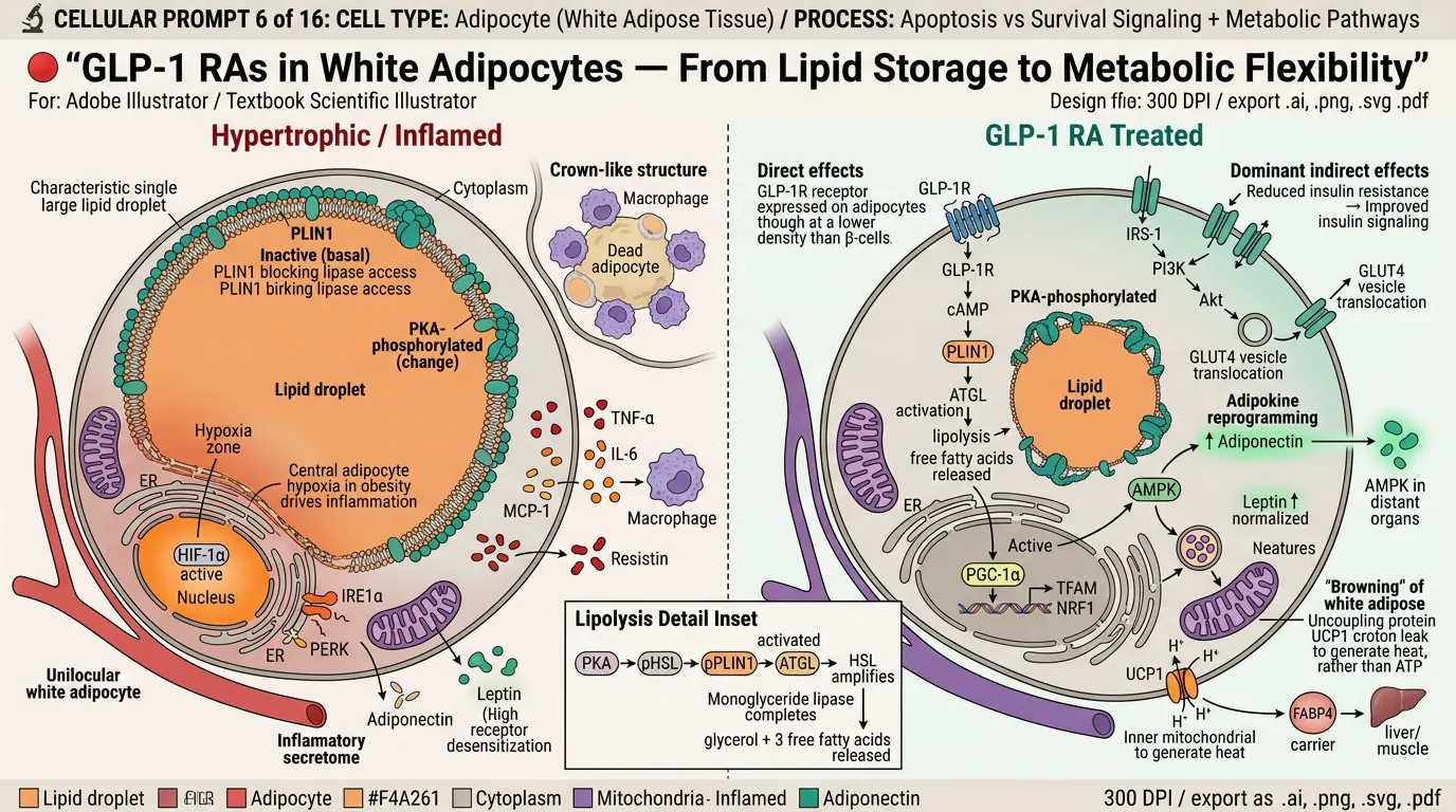 Cellular signalling network IV. Illustration showing Downstream effectors of incretin potentiation.