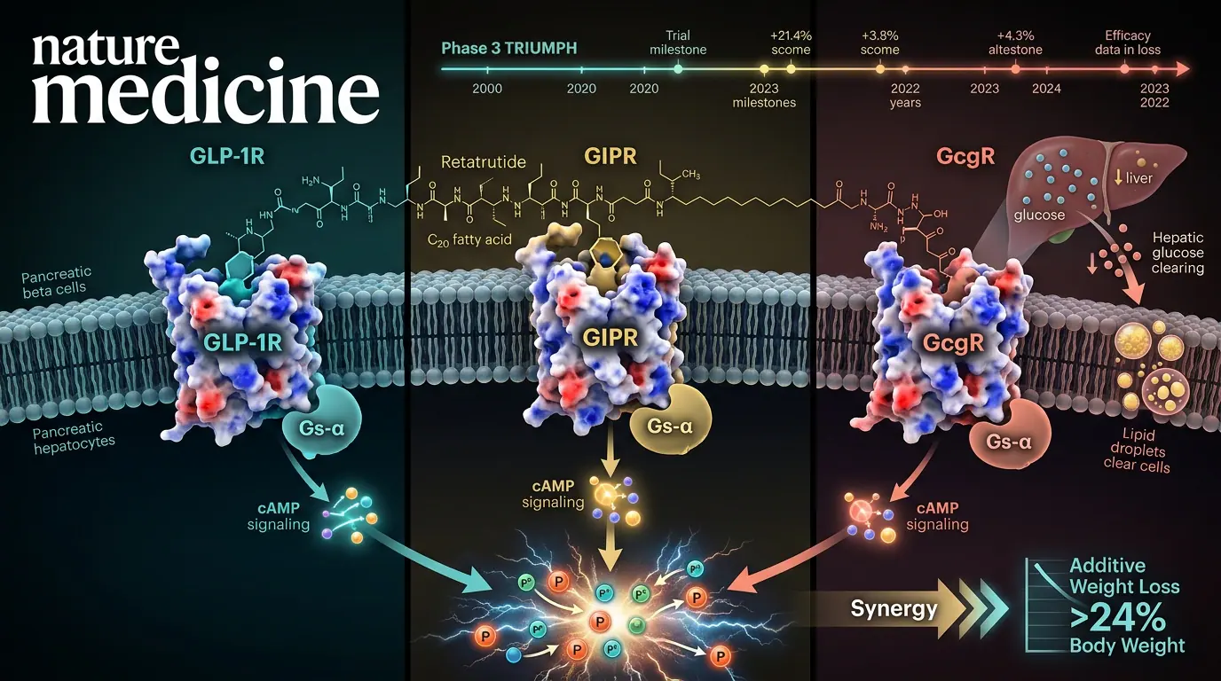 Molecular landscape of incretin multi-agonists. Illustration showing Structural basis for dual and triple receptor engagement.