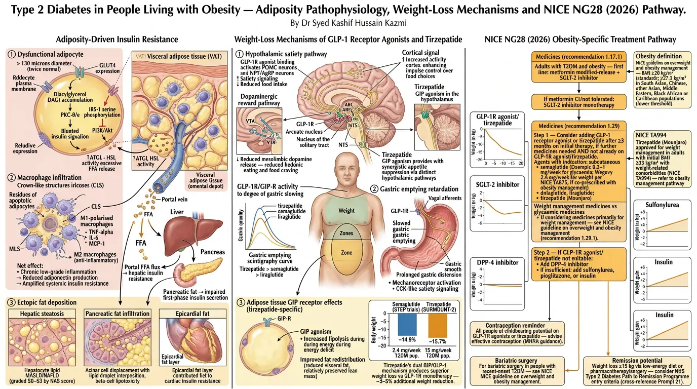 Diabetes–obesity overlap pathway. Illustration showing Dual indication populations common in practice.